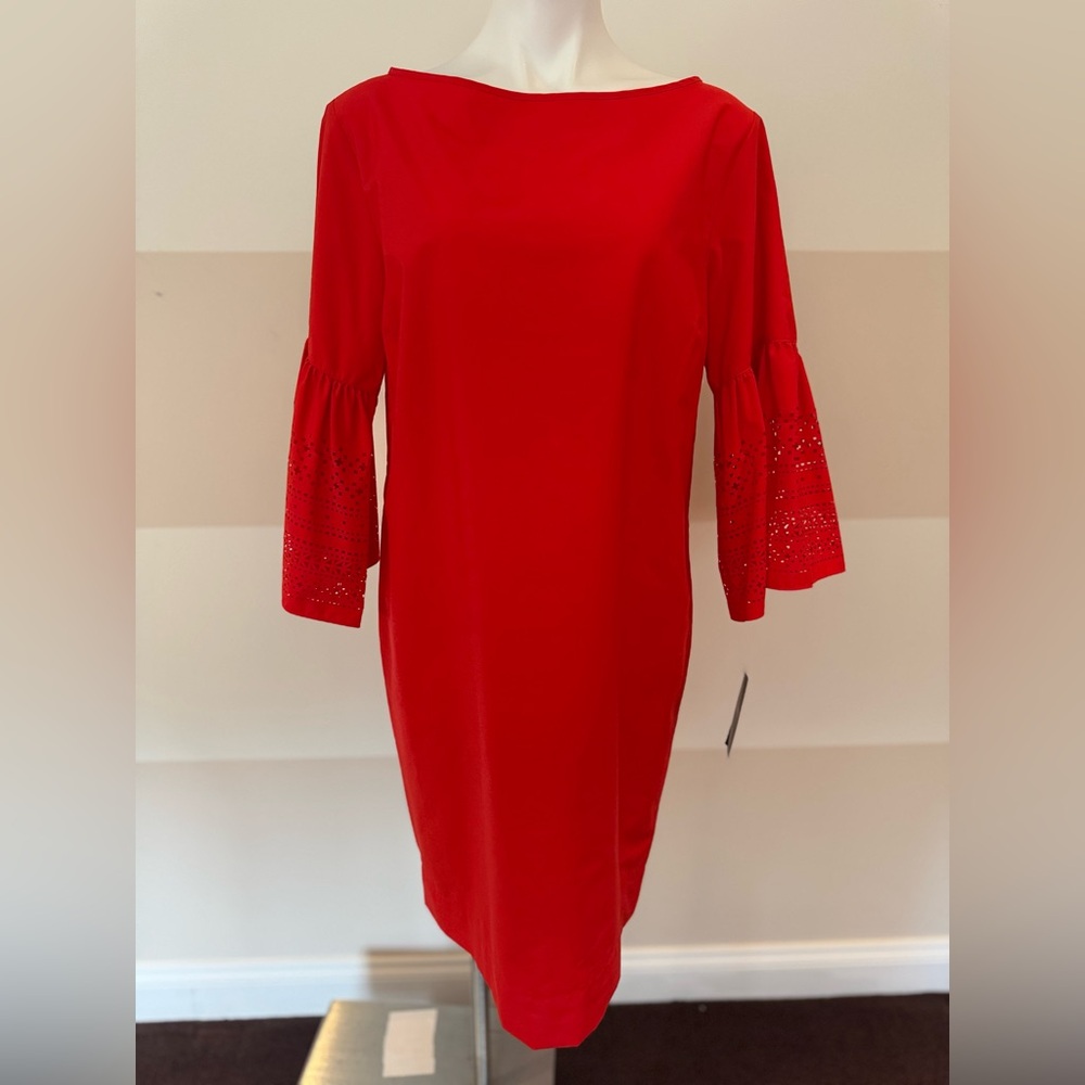 Ralph Lauren Vibrant Red Long Sleeve Dress